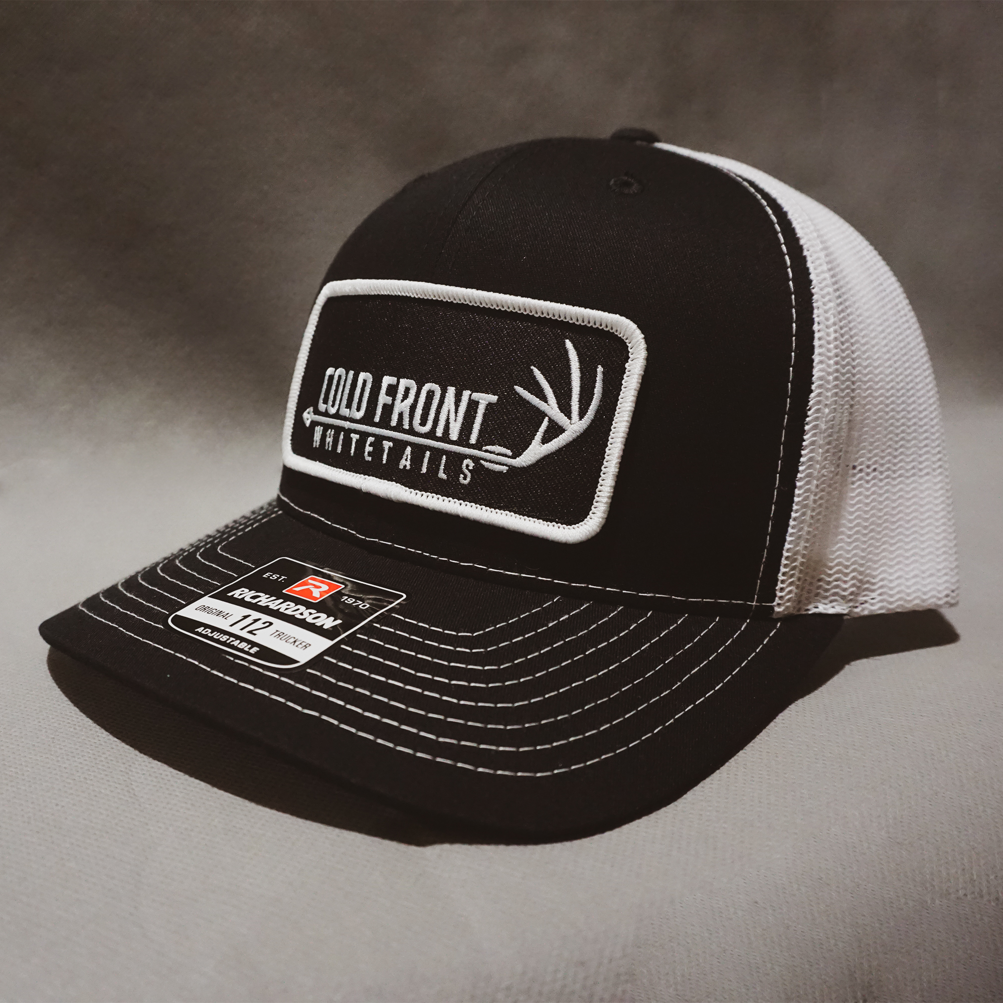 Black & White Whitetail Patch Hat